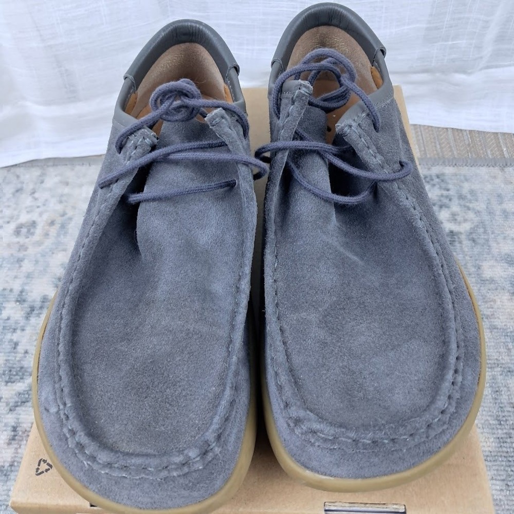 Kalso Darby Men 10 Carbon Suede Negative Heel Moccasin Earth Shoe NEW IN BOX